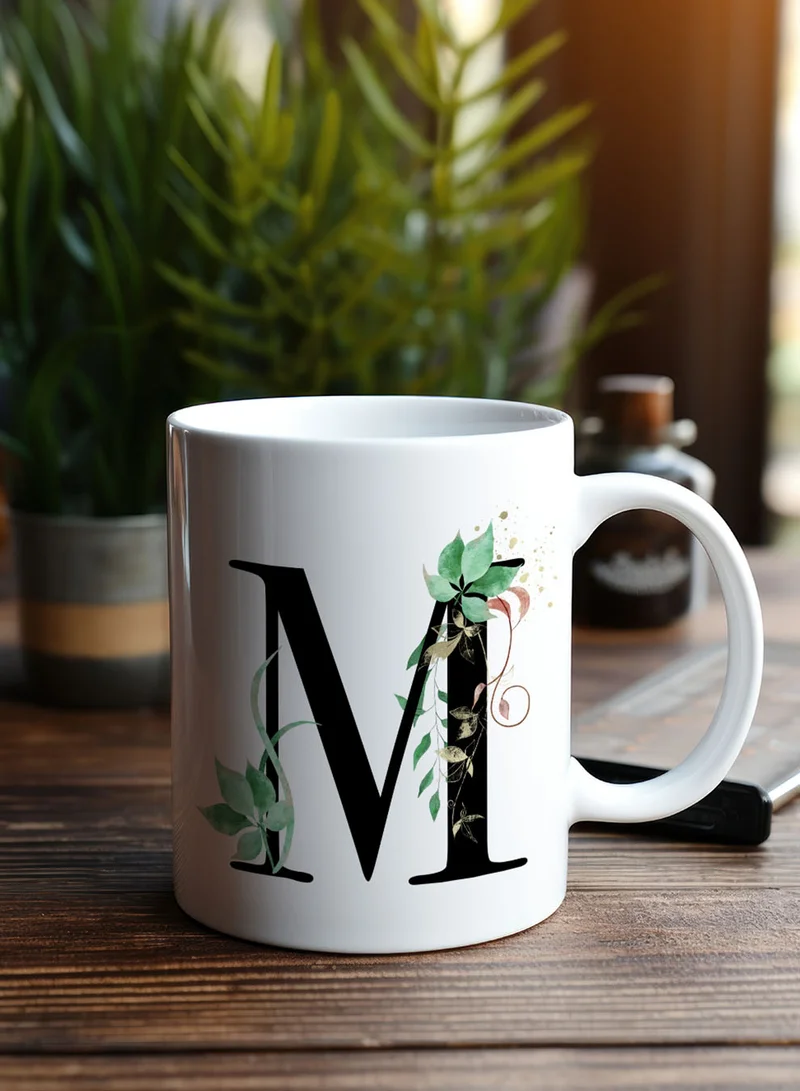 لوحة كوب سيراميك  أونصة بتصميم حرف  على الجانبين