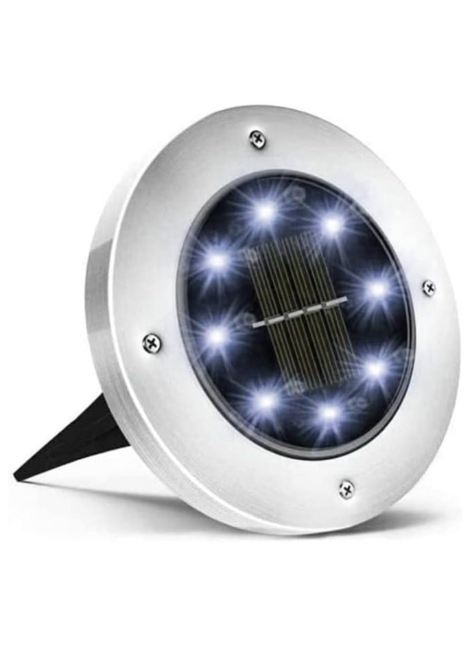 Generic Solar Powered LED Outdoor Ground Lights with IP65 Dust and Water Resistance for Landscape, Garden, Yard, Pathway Lighting 8 White Bulbs x 1  - Image 1