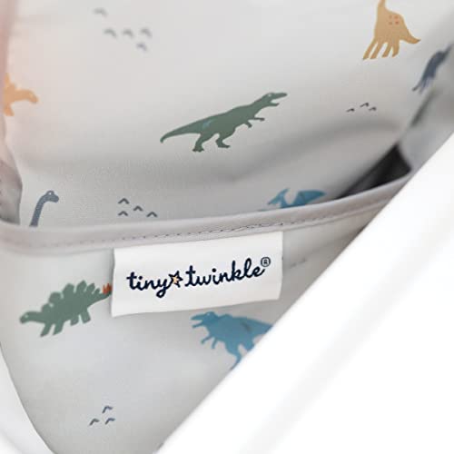 Tiny Twinkle Short Sleeve Apron Baby & Toddler Bib for Boys – Waterproof, Mess-Proof Bibs for Eating & Feeding, Machine Washable, Perfect Holiday Gift (Dinosaur, 2-4Y) - Image 4