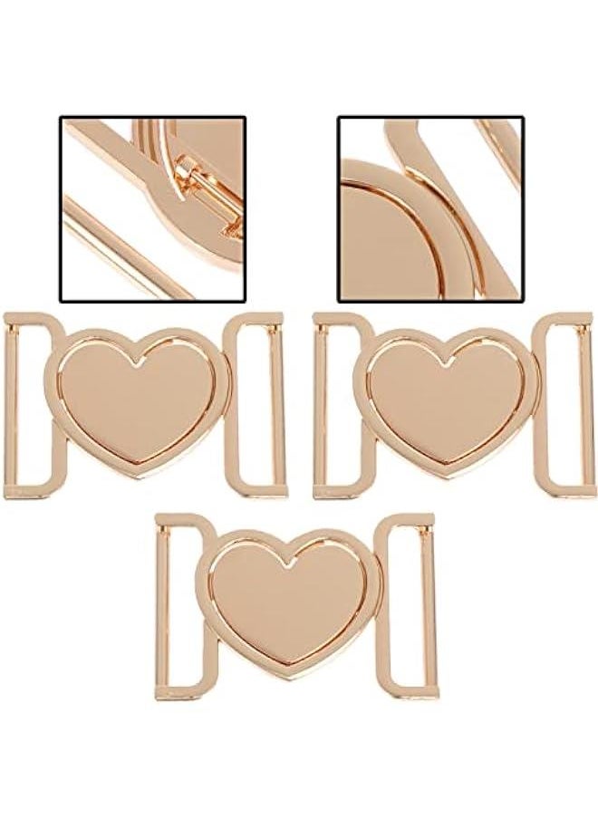 Generic - 3Pcs Heart- shaped Metal Roller Buckles Heart- Shaped Turn Clasp Metal Decorative Buckle Metal Buckle Heart- - Image 1