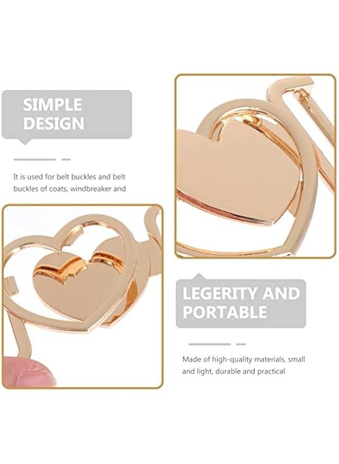 Generic - 3Pcs Heart- shaped Metal Roller Buckles Heart- Shaped Turn Clasp Metal Decorative Buckle Metal Buckle Heart- - Image 1