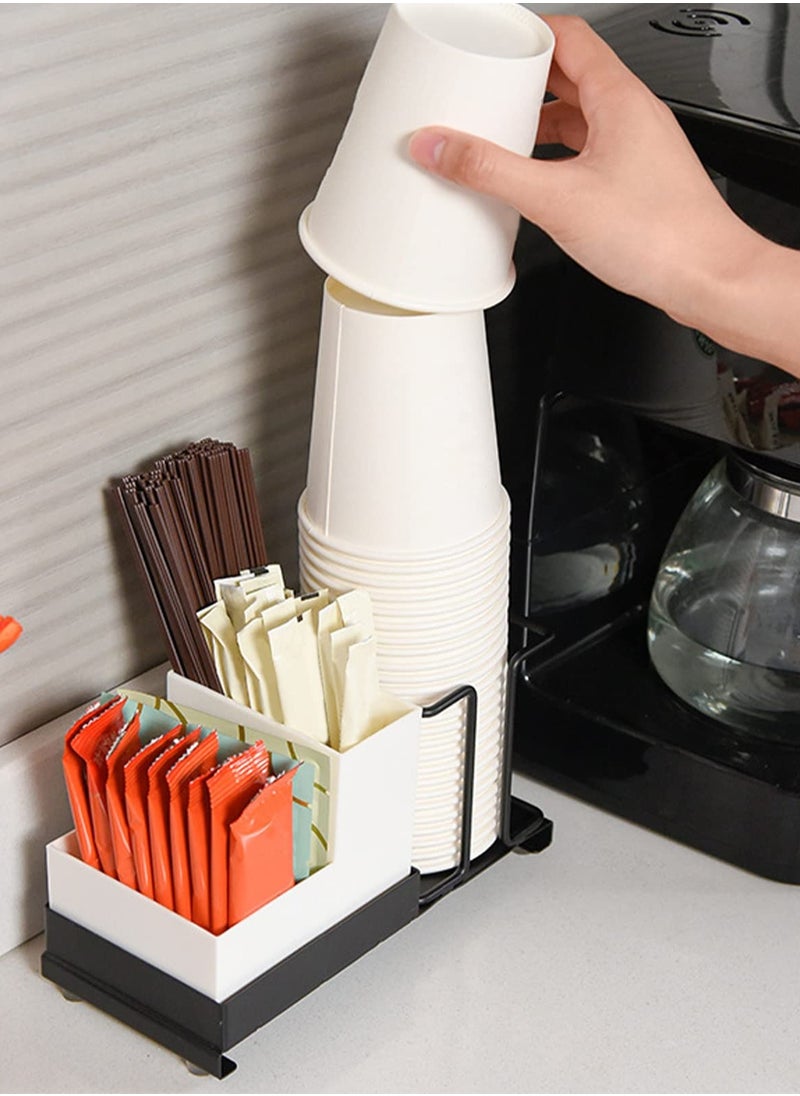XICEN - Coffee Station Organizer, Paper Coffee Cup Organizer , Kitchenware Paper Cup Dispenser, Coffee Bar Box for Milk Tea Shop Restaurant - Image 1