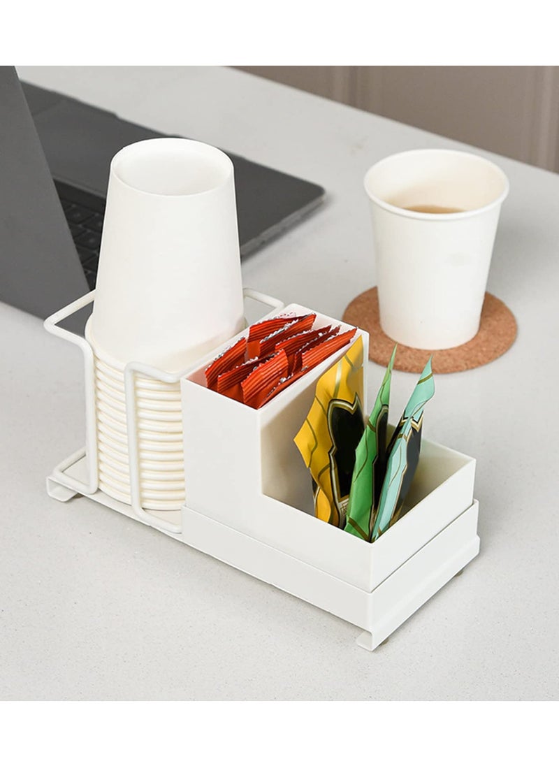 XICEN - Coffee Station Organizer, Paper Coffee Cup Organizer , Kitchenware Paper Cup Dispenser, Coffee Bar Box for Milk Tea Shop Restaurant - Image 1