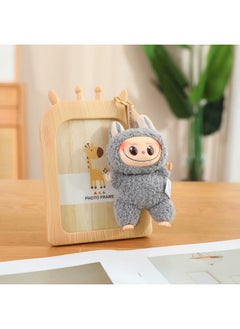 Generic Cartoon Labubu Labubu Vinyl Face Plush Toy Ornaments Keychain Macaron Series Pendant Wholesale-Color:First Generation Gray-Height:Includes Gift Box  - Image 1