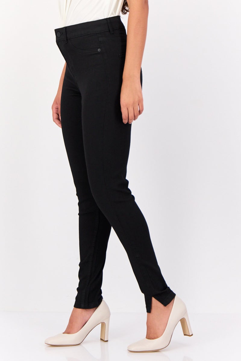 VERO MODA I,Scenery By Vero Moda Women Skinny Fit Solid Stretchable Chino Pants, Black - Image 2