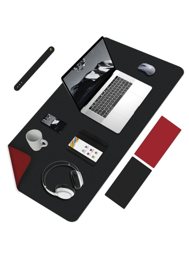 WinCheer Large Desk Pad, Non-Slip PU Leather Desk Mouse Pad Waterproof Desk Pad Protector, Dual-Side Use Desk Writing Mat for Office Home, 80cm x 40cm - Image 1