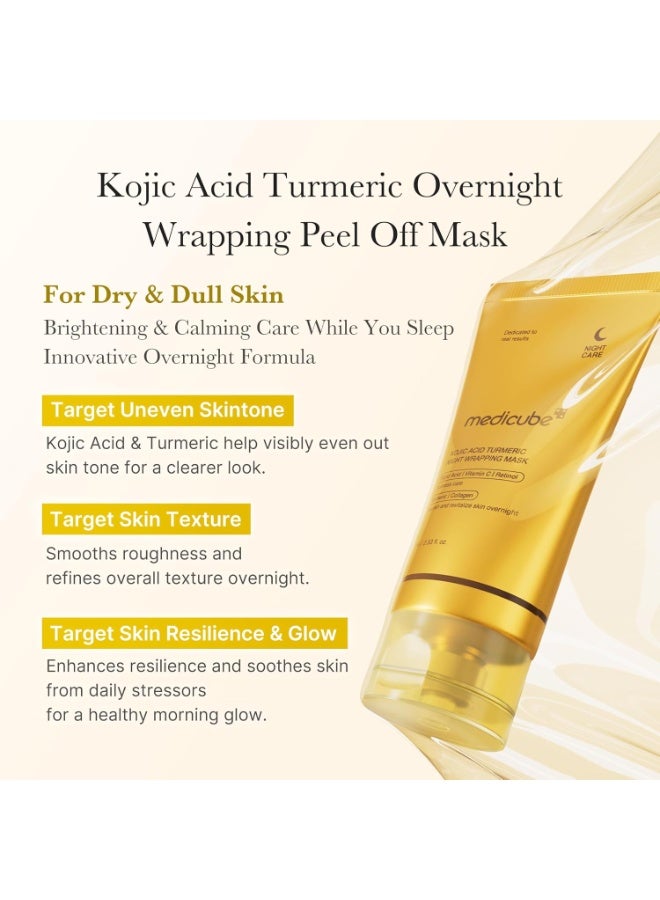 Medicube KOJIC ACID TURMERIC NIGHT WRAPPING MASK 75ml - Image 3