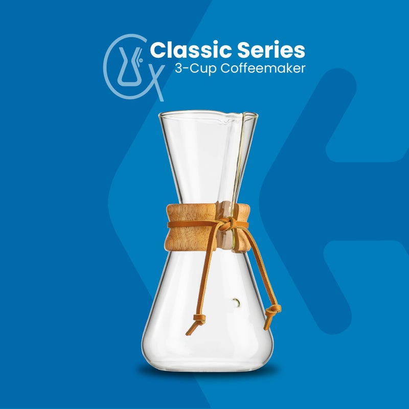Chemex Pour-Over Glass Coffeemaker - Classic Series - 3-Cup - Exclusive Packaging - Image 2