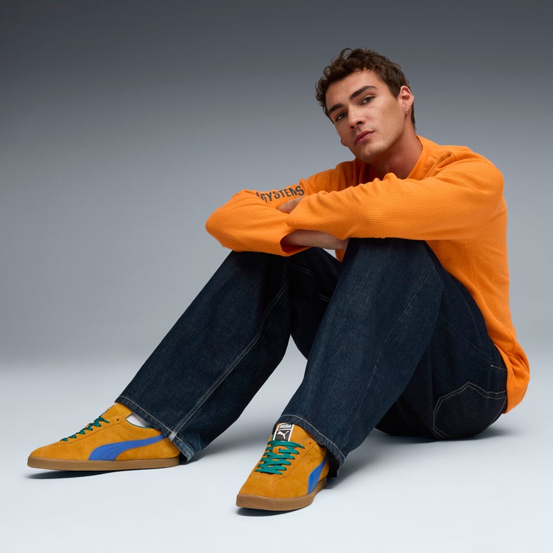 PUMA Brasil Mens Orange Sneakers - Image 3