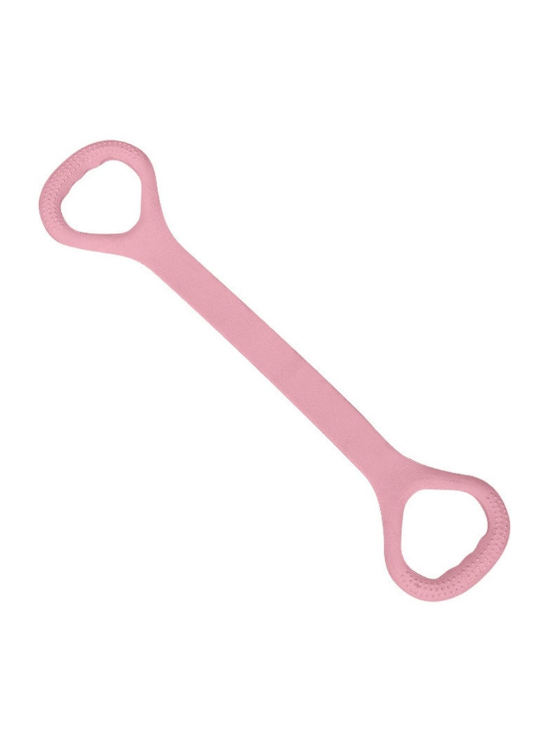 Generic Elastic Stretch Band - Pink, Non-slip Handle Massage Firming Muscle Shoulder Stretch Band, Portable, Suitable for Shoulder Exercise Yoga  - Image 1