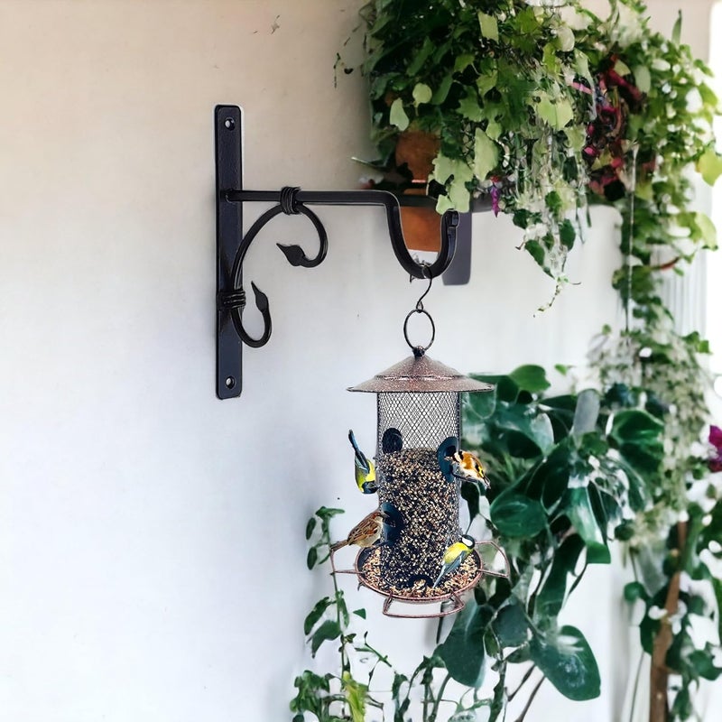 Treegift خطافات حوامل جدارية لتعليق الأواني والنباتات وأصص الزهور وغيرها من العناصر المعلقة باللون الأسود. الحجم - 19" × 17" سم (1) - Image 3