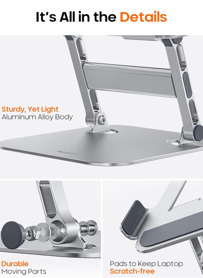 PEGANT - PEGANT Adjustable Laptop Stand for Desk, Ergonomic Portable Foldable Aluminum 10-16" Laptop Organizer, Lightweight Notebook Holder for Home Office Travel, Compatible with MacBook Dell HP Lenovo ASUS - Image 1