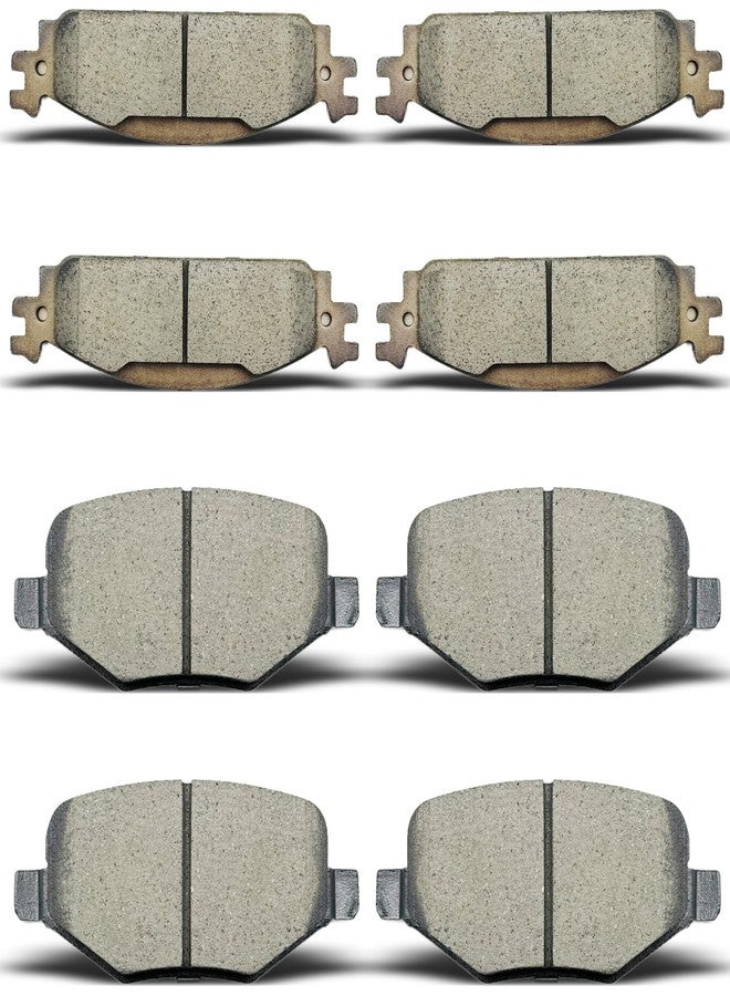 ALADICHE Ceramic Front Rear Brake Pads Brakes Kits Compatible with 2011-2017 Ford Explorer,2009-2019 Ford Flex,2010-2019 Ford Taurus,2011 Lincoln MKS,2010-2014 Lincoln MKT - Image 1