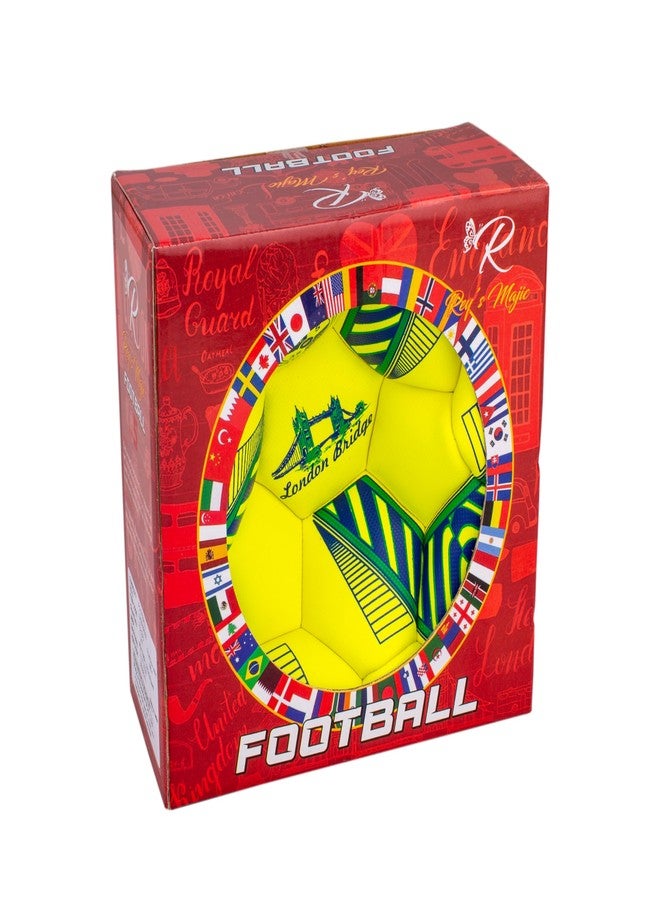 Rey's Majic London Bridge Football, PVC Size 5 (Yellow) - Image 5