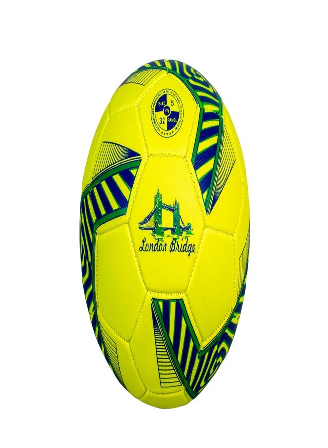 Rey's Majic London Bridge Football, PVC Size 5 (Yellow) - Image 4
