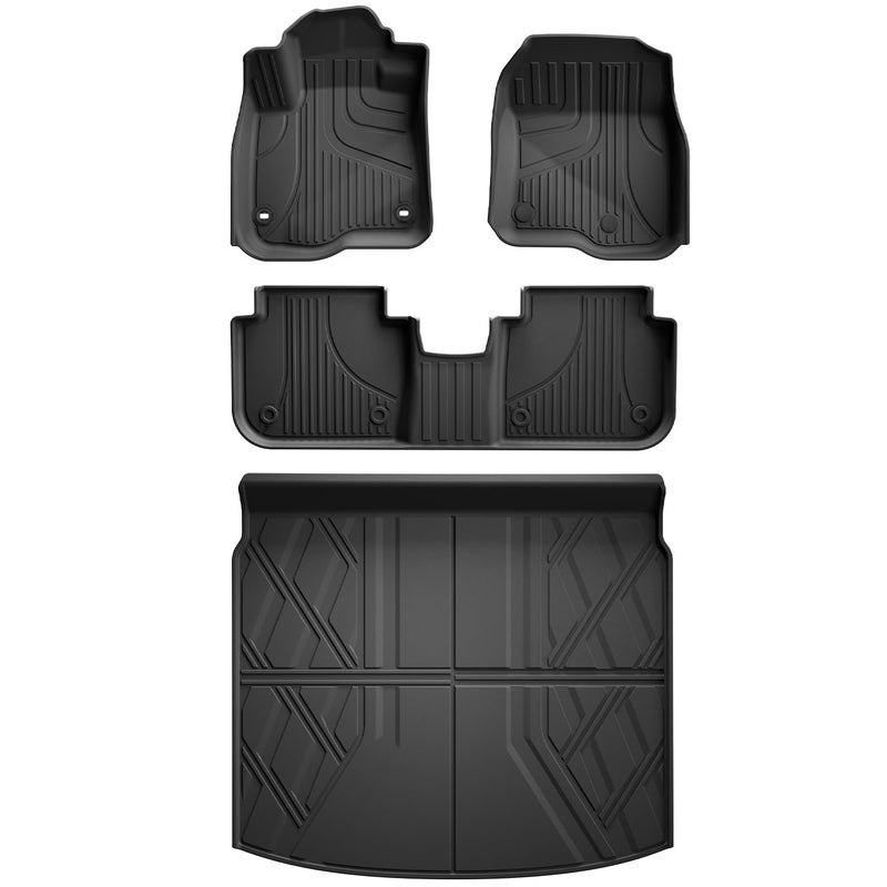 TTX LIGHTING Floor Mats & Cargo Liner Fit for Honda CRV 2023-2025 2026 All Models (Include Hybrid) - Custom Fit All Weather Floor Liners & Trunk Mat (Upper Deck) 2025 CR-V Accessories Full Set Car Mats - Image 1
