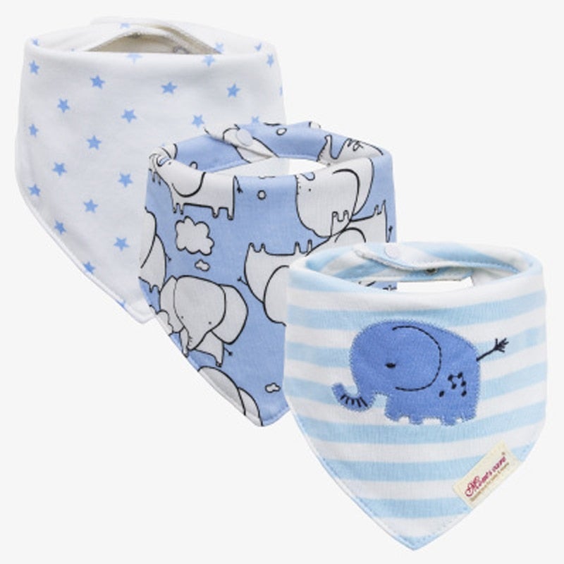 3-Piece Cotton Newborn Cravat Infant Kids Scarf Set