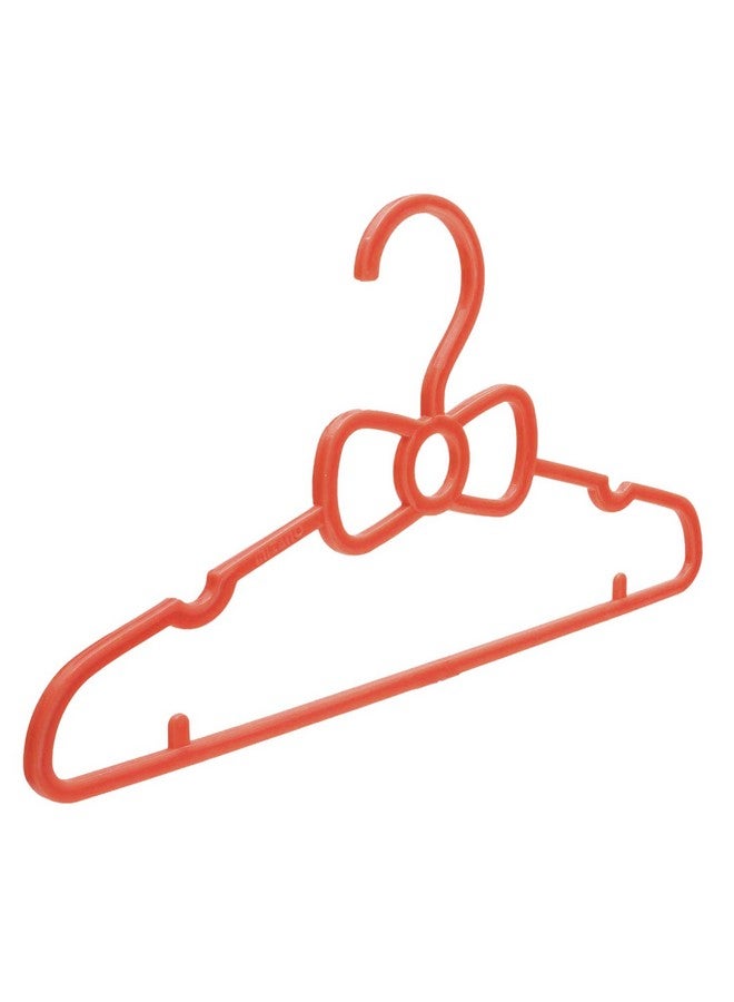 Kuber Industries Kids Mizano Plastic Non-Slip Clothes Hangers|Pack of 10 (Peach & Pink) - Image 5