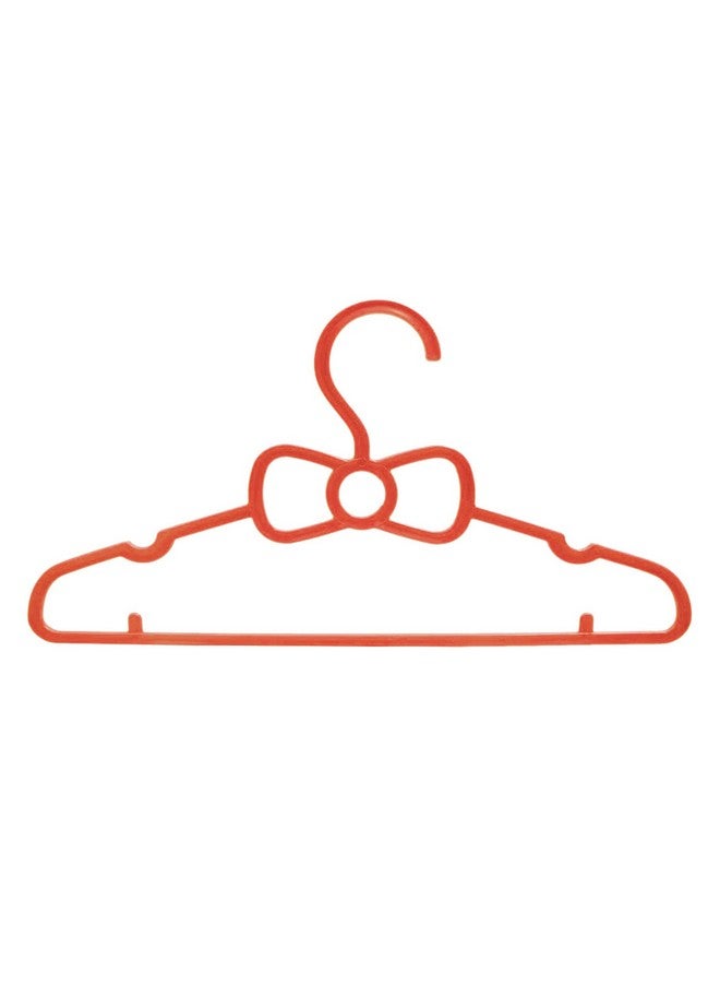 Kuber Industries Kids Mizano Plastic Non-Slip Clothes Hangers|Pack of 10 (Peach & Pink) - Image 3