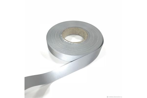 Akshat Enterprises Elastic Silver Reflective Tape Iron On Fabric Heat Transfer Vinyl Film 10 Meter 2 INCH 