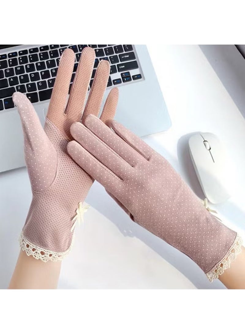 Generic Women's UV Protection Gloves – Breathable Sunblock Driving Gloves with Touchscreen Fingertips for Summer Cycling & Outdoor Activities  - Image 4