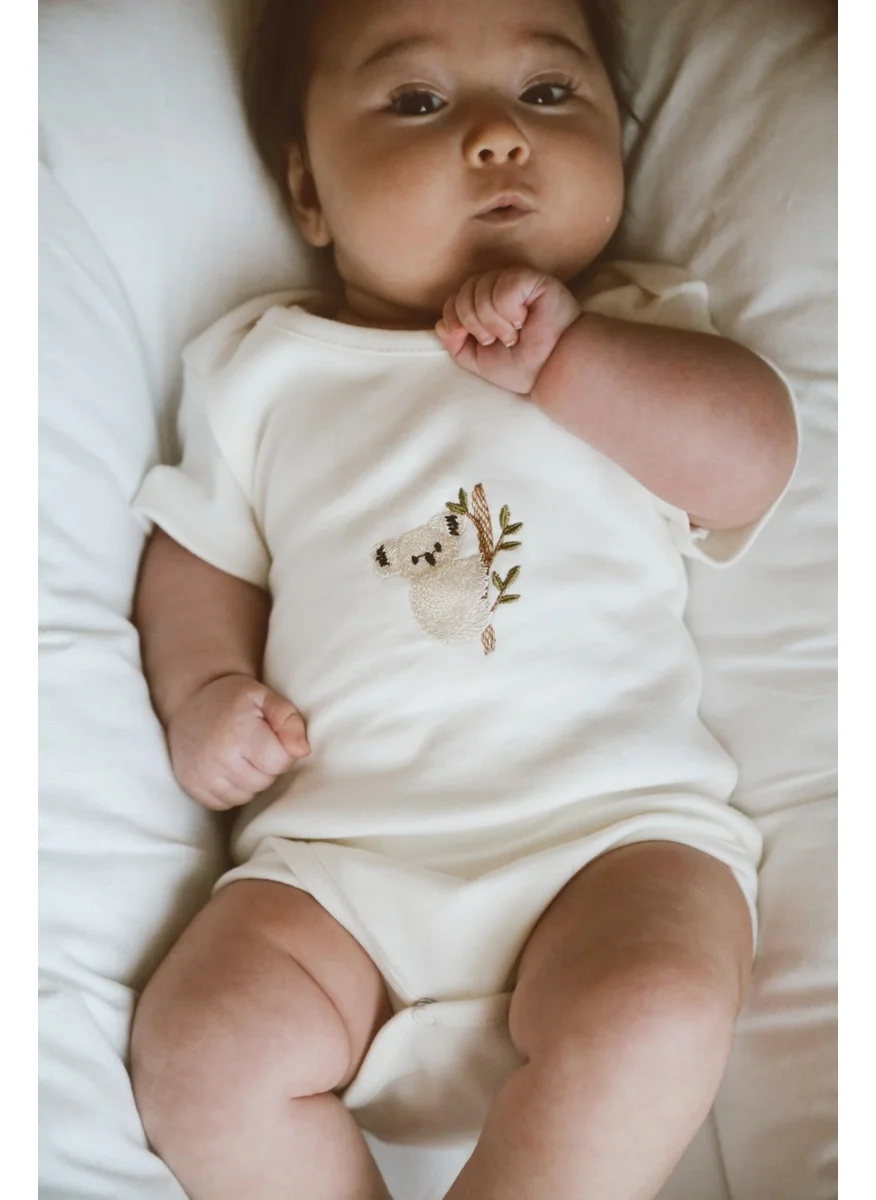 Ohlala Koala 3-Piece Embroidered Snap Badi - Zıbın