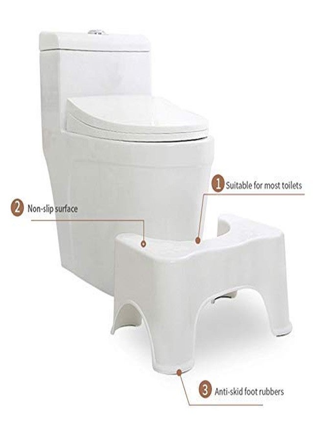FYCAN Perfect Posture Plastic Squat Potty Step Stool for Western Toilet Bathroom Scientific Angle, Anti-Slip, Anti-Constipation 21 cm Height (White) - Image 3