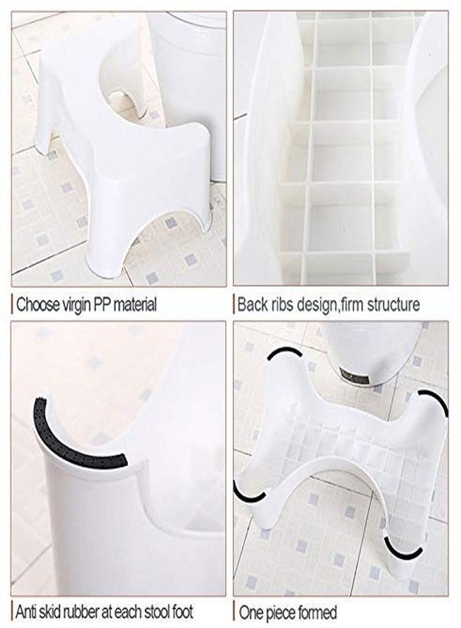FYCAN Perfect Posture Plastic Squat Potty Step Stool for Western Toilet Bathroom Scientific Angle, Anti-Slip, Anti-Constipation 21 cm Height (White) - Image 4