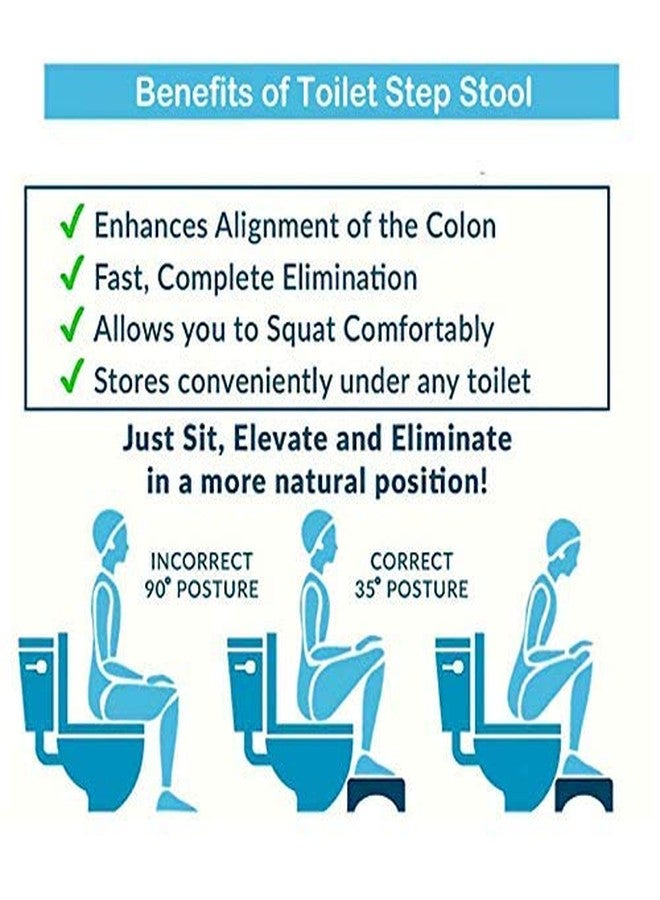 FYCAN Perfect Posture Plastic Squat Potty Step Stool for Western Toilet Bathroom Scientific Angle, Anti-Slip, Anti-Constipation 21 cm Height (White) - Image 5