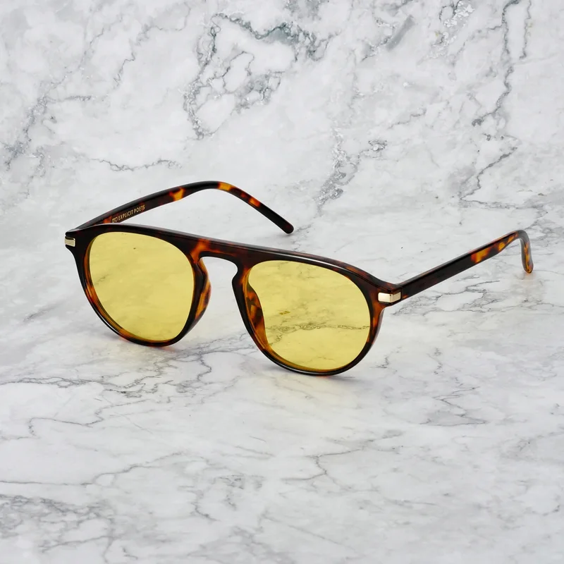 Explicit Poets Explicit Poets Unisex Carter Tortoise-Yellow Stylish Sunglasses, 13EP3