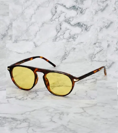 Explicit Poets Explicit Poets Unisex Carter Tortoise-Yellow Stylish Sunglasses, 13EP3