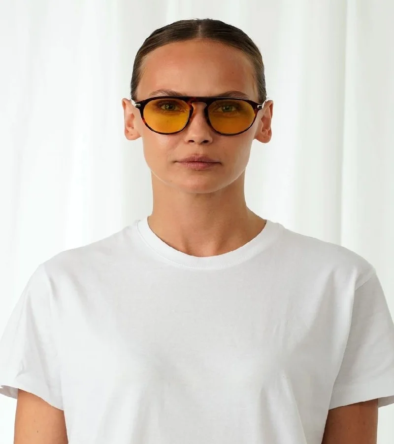 Explicit Poets Explicit Poets Unisex Carter Tortoise-Yellow Stylish Sunglasses, 13EP3