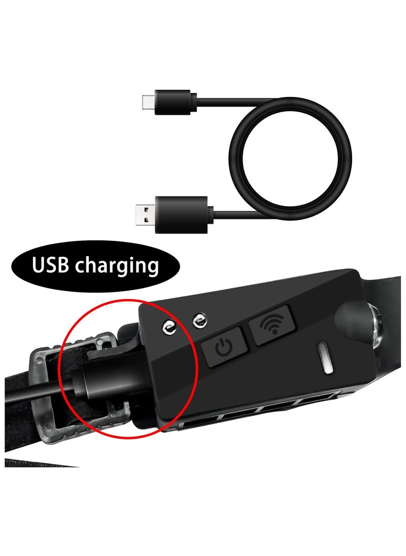 Generic USB Rechargeable LED Flashlight 230 Degree Brightness 350 Lumens Headlamp for Camping Hiking Running Fishing Multicolor  - Image 3