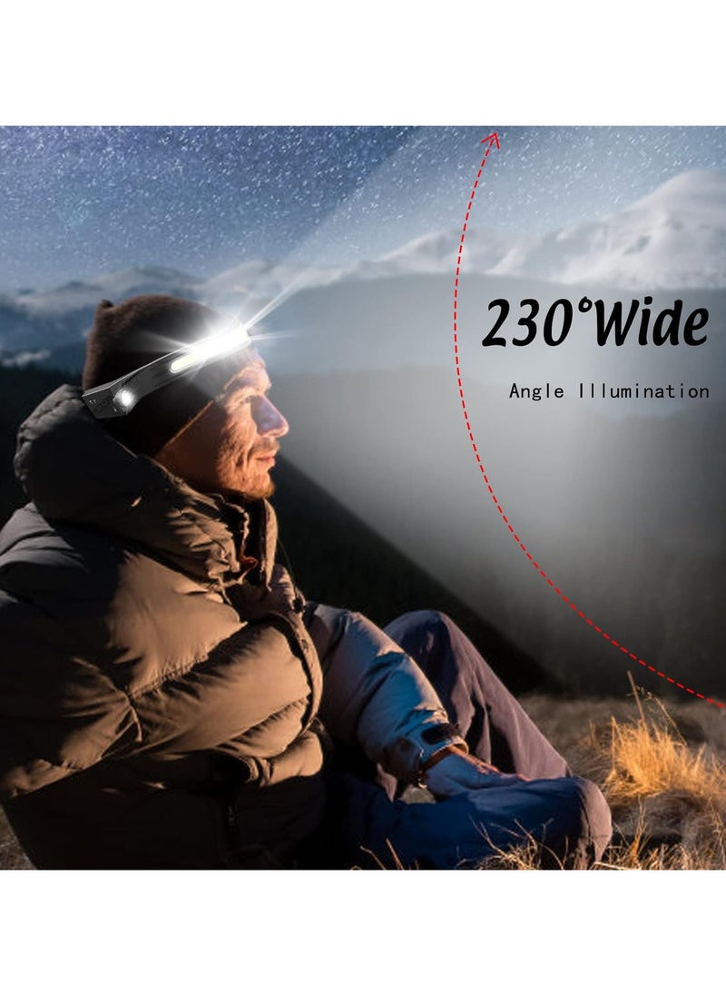 Generic USB Rechargeable LED Flashlight 230 Degree Brightness 350 Lumens Headlamp for Camping Hiking Running Fishing Multicolor  - Image 5
