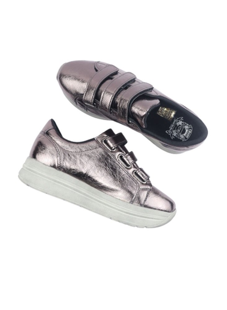 Crash Fashion Sneaker Casual Leather - Metal - Image 3