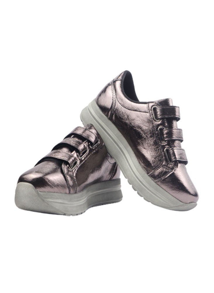 Crash Fashion Sneaker Casual Leather - Metal - Image 1