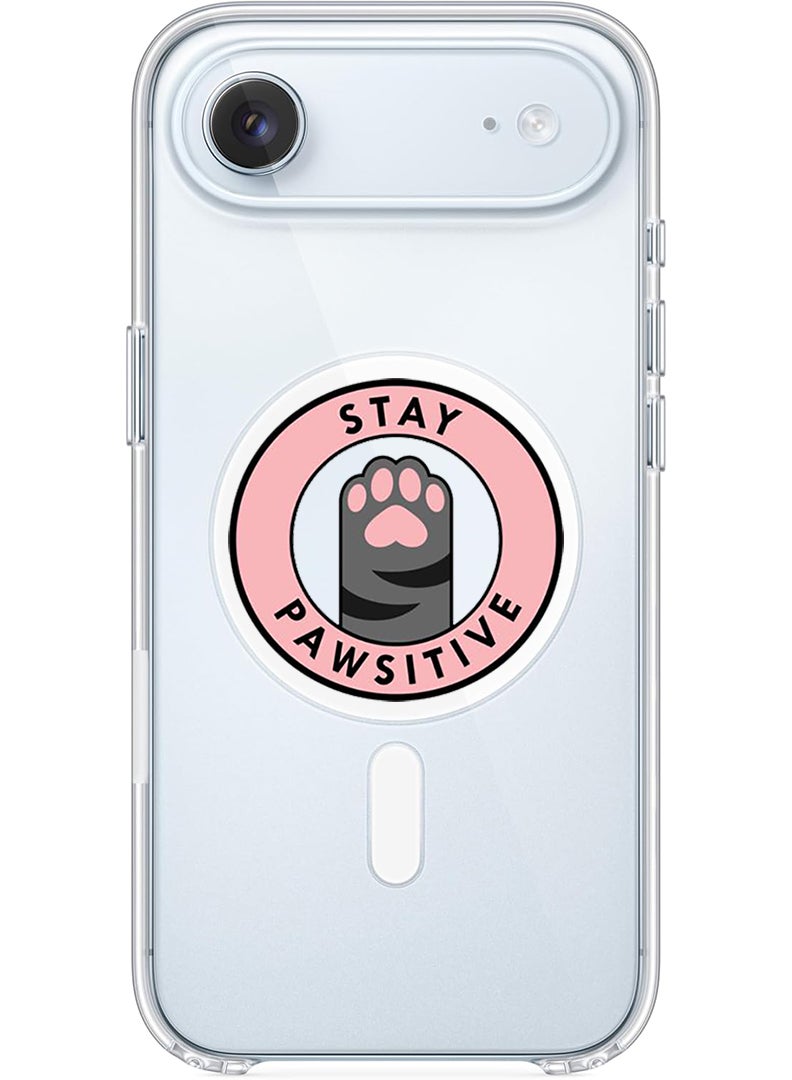 Theodor Magnetic Case for Apple iPhone 17 Air Compatible with MagSafe Wireless Charging, Shockproof Phone Bumper Cover - Stay Pawsitive 1 - Image 1