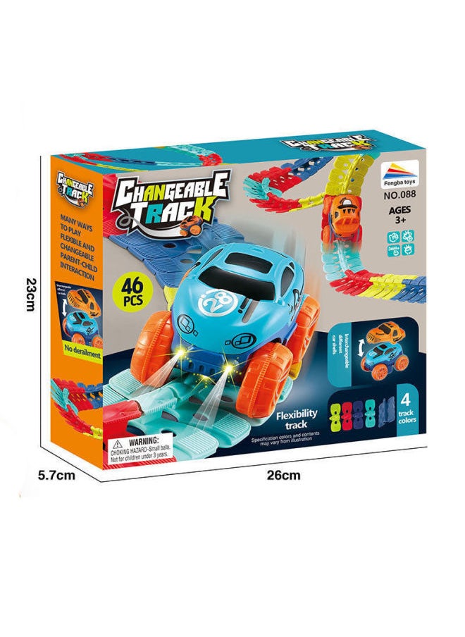 Ij Electric Anti-gravity Rail Car Children's Toy Boy Runway Car Changeable Diy Assembled Runway Over The Mountain-Color:138pcs Assembled Rail Car  - Image 4