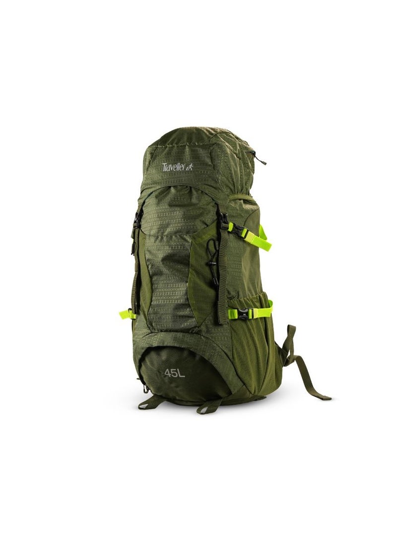 Traveller TR7000 Hiking Backpack 45L, Outdoor Trekking and Travel Backpack, Multi-Compartment Adventure Backpack with Compression Straps - Image 5