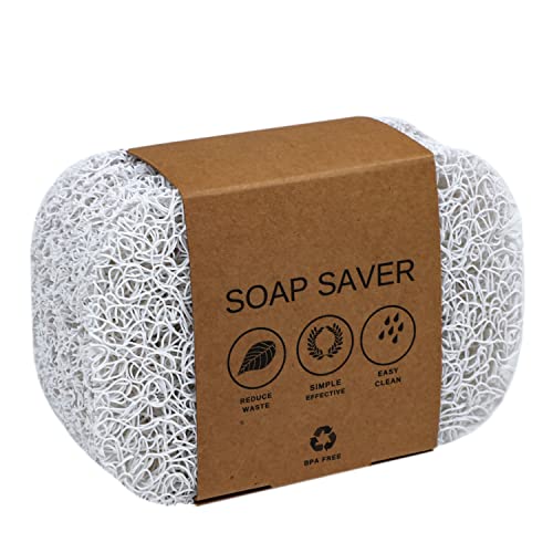 Snowkingdom 8 Pack White Soap Saver Holder for Bar Soap Draining Lift Pad 29 x 45 PVC NonBPA NonSlip Durable Porous
