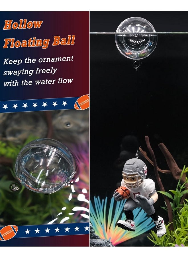 Uniclife - Uniclife Floating Fish Tank Decoration Game Day Aquarium Rugby Party Decoration, Resin Rugby Ornament Aquarium Floating Ornament for The Big Game - Image 1
