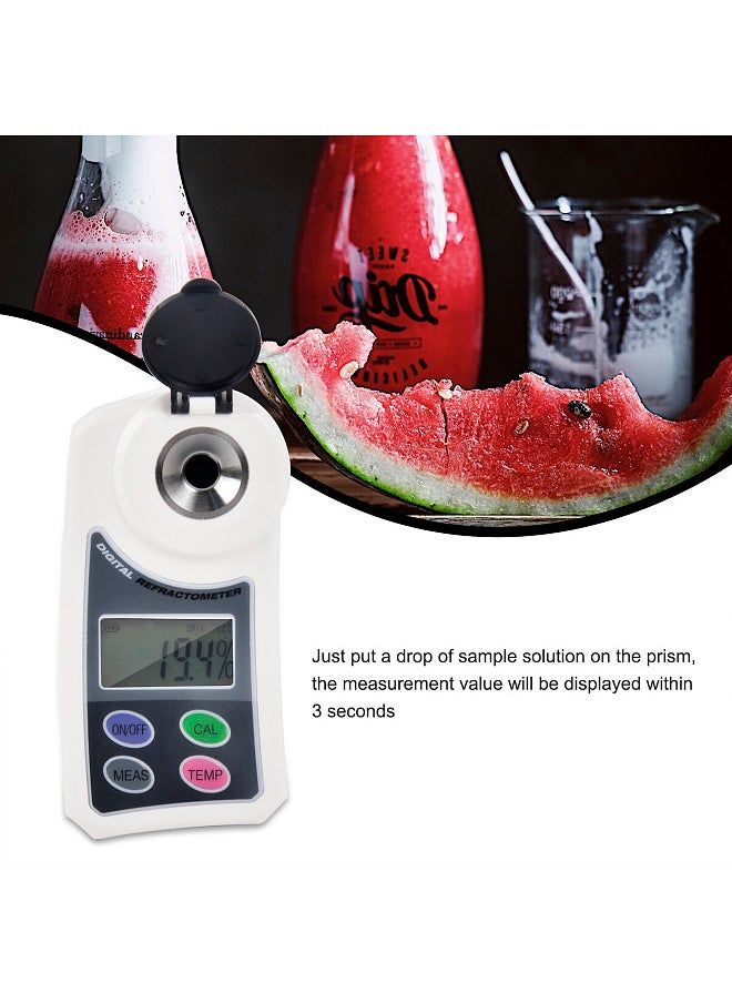 Generic - Digital Brix Sugar Refractometer Electronic Handheld Sweetness Meter Saccharimeter Measurement Range 0.0-55% Brix for Water Fruit Crops - Image 1