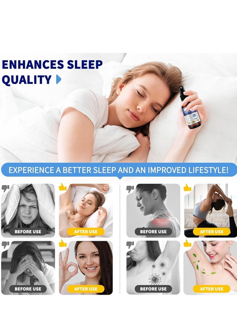 ALIVER 60ml Pure Magnesium Oil Spray,Magnesium Spray for Sleep and Anxiety,100% Pure & Natural,Gluten Free,Magical Topical Magnesium Oil Spray,Non-GMO Magnesium Spray for Feet and Body Muscle Relaxation Oil  - Image 5