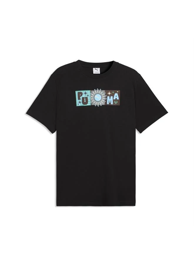 Puma PUMA Black Sunset Drive Graphic Tee Men for Men | Best Price UAE
