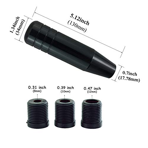 Abfer 5" Heavy Weighted Shift Knob, Aluminum Alloy Car Gear Lever Stick Shifter Handle Fit Most Automatic Manual Vehicle (Black) - Image 2