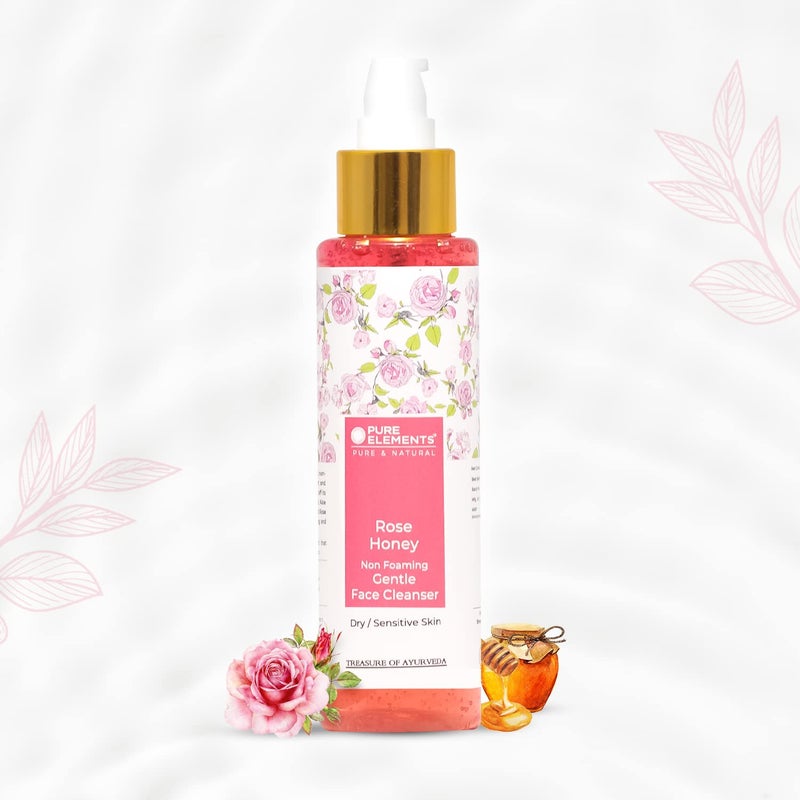 PURE ELEMENTS Rose Honey NonFoaming Gentle Face Cleanser for Sensitive Skin For Dry to NormalSensitive Skin 100ML - Image 1