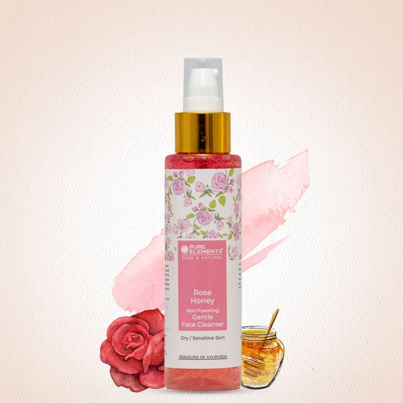 PURE ELEMENTS Rose Honey NonFoaming Gentle Face Cleanser for Sensitive Skin For Dry to NormalSensitive Skin 100ML - Image 4