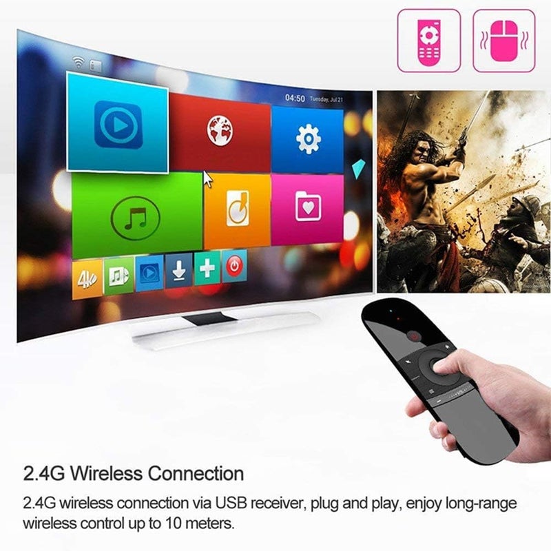 W1 2.4G air Mouse Wireless Keyboard Remote Control Infrared Remote Learning 6-axis Motion Sense w/USB Receiver for Smart TV android TV BOX Laptop PC - Image 3