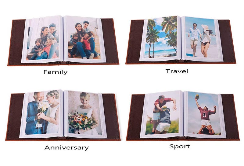 FaCraft 5x7 Photo Album 80 Photos Vertically,5x7 Photo Album Hold 80 Pictures for Family Birthday Anniversary Wedding Vacation Pictures DIY Baby Memory Book (80 Pockets) - Image 2