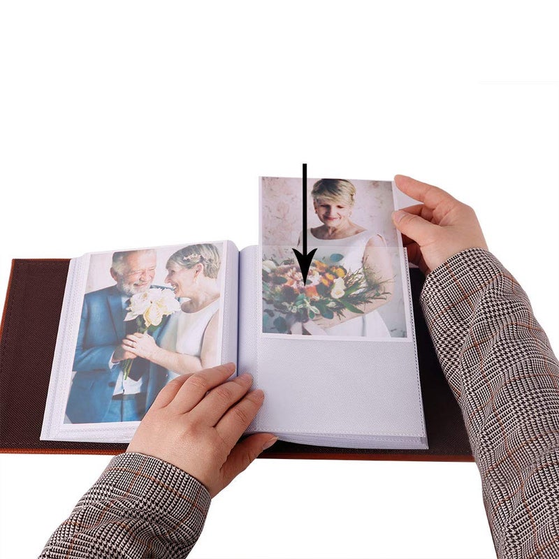 FaCraft 5x7 Photo Album 80 Photos Vertically,5x7 Photo Album Hold 80 Pictures for Family Birthday Anniversary Wedding Vacation Pictures DIY Baby Memory Book (80 Pockets) - Image 3